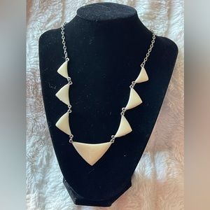 Gold base necklace with acrylic triangle